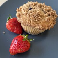 Blueberry muffin  at JMT Vegan Eats in Virginia Beach