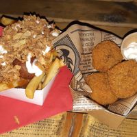 Loaded Fries and bitterballen at Vegansa Catering  in Kortemark