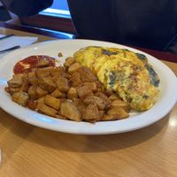 Spinach & Mushroom omelet  at Cheezy Vegan in Woodlyn