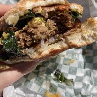 The early burg 😋  at Cheezy Vegan in Woodlyn