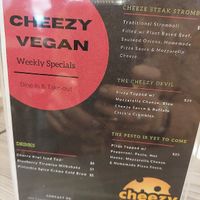 Specials OMG, like the menu isn't hard enough for decisions at Cheezy Vegan in Woodlyn