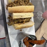 seitan philly cheesesteak  at Cheezy Vegan in Woodlyn