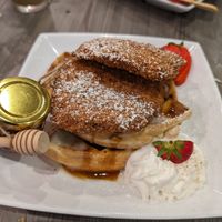 “Chicken” and waffles  at Cheezy Vegan in Woodlyn