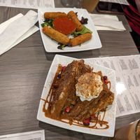 Gingerbread french toast and mozzarella sticks  at Cheezy Vegan in Woodlyn