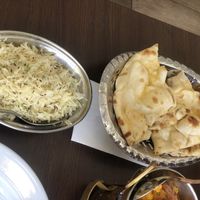 Naan and cumin rice  at Namastey in Faro