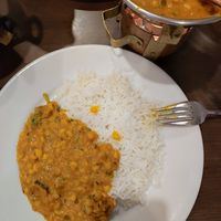 Tadka Dal with rice at Namastey in Faro