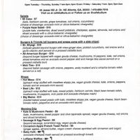 MENU at Cafe Kulture in Atlanta