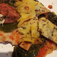 Just everything about this is just so good. Look I know there are good vegan cheeses, but to be honest it's not needed.Amazing crust, good sauce and perfectly seasoned veggies that at My Pie Pizzeria Romana - Lexington in New York City