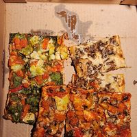 Vegan seasonal veggies, vegan no cheese, and vegan truffle oil w/ vegan cheese at My Pie Pizzeria Romana - Lexington in New York City
