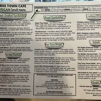 Lunch menu  at Tree Town Cafe in Penfield