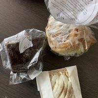 Vegan cinnamon roll, brown sugar pop tart & brownie  at Tree Town Cafe in Penfield