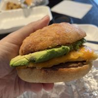 Breakfast sandwich with avocadoo  at Tree Town Cafe in Penfield