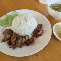 Rice w meat at Cheerful House in Siem Reap