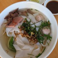 Sticky rice noodle soup at Cheerful House in Siem Reap