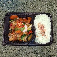 Chilli basil plant based chicken at Thailander in Melbourne