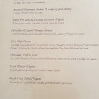 Menu6 at The Maji Beach Boutique Hotel Restaurant in Ukunda