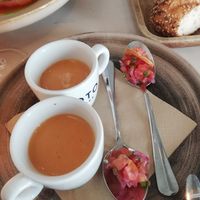 Gaspacho & picos de "gallo" at Mama Gaia in Haarlem