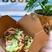 avo on toast at The Vibe in Liverpool