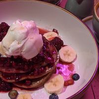Power me up pancakes with chai and oat milk at The Vibe in Liverpool
