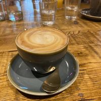 Oat milk flat white  at The Vibe in Liverpool