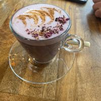 Lavender latte  at The Vibe in Liverpool