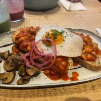 Beans on toast  at The Vibe in Liverpool