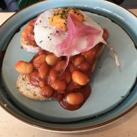 Beans on toast at The Vibe in Liverpool