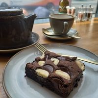 Chocolate brownie at The Vibe in Liverpool