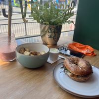 Salmnot bagel  at The Vibe in Liverpool
