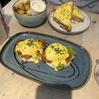 Salmon and eggs, tuna melt  at The Vibe in Liverpool