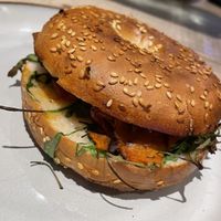 Salmnot bagel  at The Vibe in Liverpool