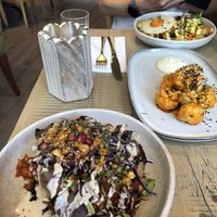 Spud bowl, cauli wings, hash plate  at The Vibe in Liverpool