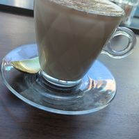 Peruvian white chocolate latte at The Vibe in Liverpool
