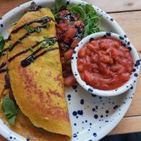 Mushroom & veg omelette at The Vibe in Liverpool