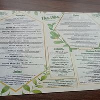 Full menu at The Vibe in Liverpool