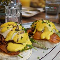 An amazingly brave attempt at a vegan eggs Benedict. I enjoyed it! at The Vibe in Liverpool