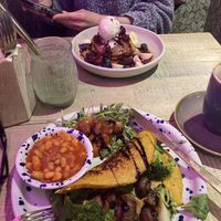 Omelette and pancakes  at The Vibe in Liverpool