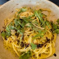 Carbonara with jackfruit at The Vibe in Liverpool