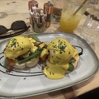 Jackfruit eggs Benedict   at The Vibe in Liverpool