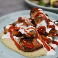 Sweet potato and hummuss  at The Vibe in Liverpool