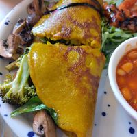 Vegan omelette at The Vibe in Liverpool