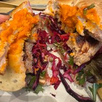 Vegan sausage burger  at The Vibe in Liverpool