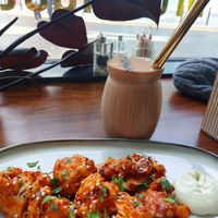 Snickers smoothie and cauli wings at The Vibe in Liverpool