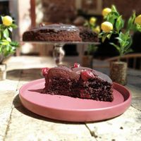 Chocolate cherry cake 🍒  at Limonita En Moda in Istanbul