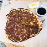 Vegan lahmacun with quince  at Limonita En Moda in Istanbul