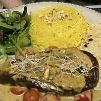 Aubergine Pistachio- made vegan   at The Seasonal in Lagos