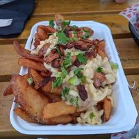 Mac and cheese loaded fries at The Rainbow Skull in Maidstone