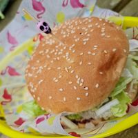 Plain burger at The Rainbow Skull in Maidstone