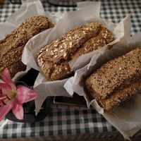 Freshly baked bread by the owner  at BioSfera in La Gomera