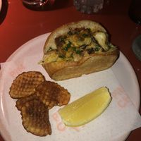 The lions mane mushroom roll   at Pinchy's in Melbourne